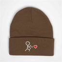 Çöp Adam Sol Nakışlı Bere