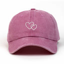 Kalpler Nakışlı Yıkamalı Şapka