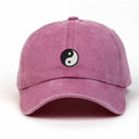 Yin Yang Nakışlı Yıkamalı Şapka