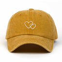 Kalpler Nakışlı Yıkamalı Şapka