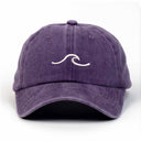 Dalga Nakışlı Yıkamalı Şapka