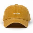 Fit Girl Nakışlı Yıkamalı Şapka
