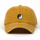 Yin Yang Nakışlı Yıkamalı Şapka