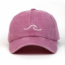 Dalga Nakışlı Yıkamalı Şapka