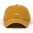 King Nakışlı Yıkamalı Şapka