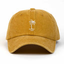 Palmiye Nakışlı Yıkamalı Şapka