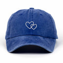 Kalpler Nakışlı Yıkamalı Şapka