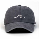 Dalga Nakışlı Yıkamalı Şapka