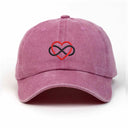 Sonsuz Kalp Nakışlı Yıkamalı Şapka