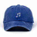 Nota Nakışlı Yıkamalı Şapka