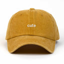 Cute Nakışlı Yıkamalı Şapka