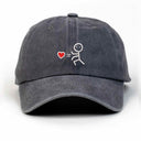 Çöp Adam Sağ Nakışlı Yıkamalı Şapka