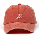 Uçak Nakışlı Yıkamalı Şapka