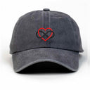 Sonsuz Kalp Nakışlı Yıkamalı Şapka