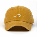 Dalga Nakışlı Yıkamalı Şapka