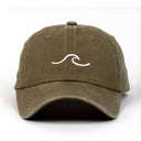 Dalga Nakışlı Yıkamalı Şapka