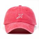 Uçak Nakışlı Yıkamalı Şapka