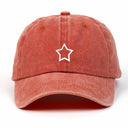 Yıldız Nakışlı Yıkamalı Şapka