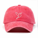 Kuş Nakışlı Yıkamalı Şapka