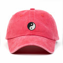 Yin Yang Nakışlı Yıkamalı Şapka