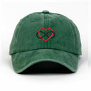 Sonsuz Kalp Nakışlı Yıkamalı Şapka