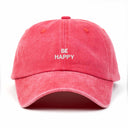 Be Happy Nakışlı Yıkamalı Şapka