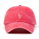 Flamingo Nakışlı Yıkamalı Şapka