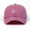 Çöp Adam Sol Nakışlı Yıkamalı Şapka