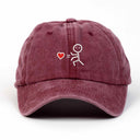 Çöp Adam Sağ Nakışlı Yıkamalı Şapka