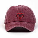Sonsuz Kalp Nakışlı Yıkamalı Şapka