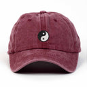 Yin Yang Nakışlı Yıkamalı Şapka