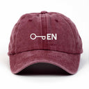 Open Nakışlı Yıkamalı Şapka