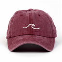 Dalga Nakışlı Yıkamalı Şapka