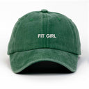 Fit Girl Nakışlı Yıkamalı Şapka