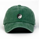 Yin Yang Nakışlı Yıkamalı Şapka