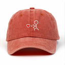 Çöp Adam Sağ Nakışlı Yıkamalı Şapka