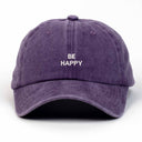 Be Happy Nakışlı Yıkamalı Şapka