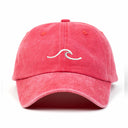 Dalga Nakışlı Yıkamalı Şapka