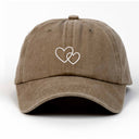 Kalpler Nakışlı Yıkamalı Şapka