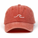 Dalga Nakışlı Yıkamalı Şapka