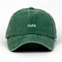 Cute Nakışlı Yıkamalı Şapka