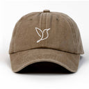 Kuş Nakışlı Yıkamalı Şapka