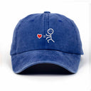 Çöp Adam Sağ Nakışlı Yıkamalı Şapka