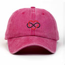 Sonsuz Kalp Nakışlı Yıkamalı Şapka