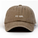 Fit Girl Nakışlı Yıkamalı Şapka