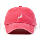 Antilop Nakışlı Yıkamalı Şapka