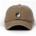 Yin Yang Nakışlı Yıkamalı Şapka