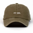 Fit Girl Nakışlı Yıkamalı Şapka