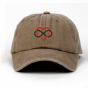 Sonsuz Kalp Nakışlı Yıkamalı Şapka