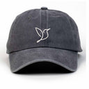 Kuş Nakışlı Yıkamalı Şapka